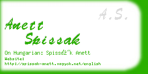 anett spissak business card